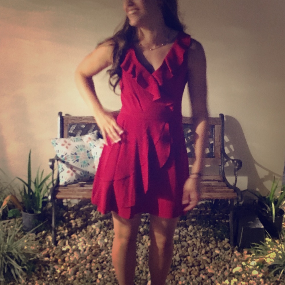 Red Ruffle Dress